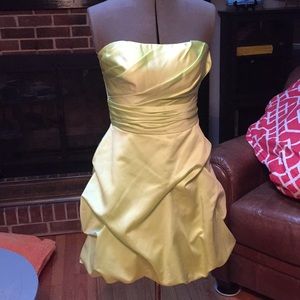 David’s Bridal Light Green Bridesmaid Dress